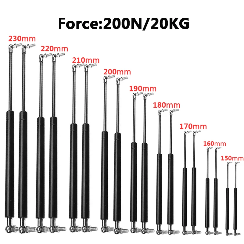 Furniture Hardware In China - 2 Stuks 150-230 Mm 200N/20Kg Lift