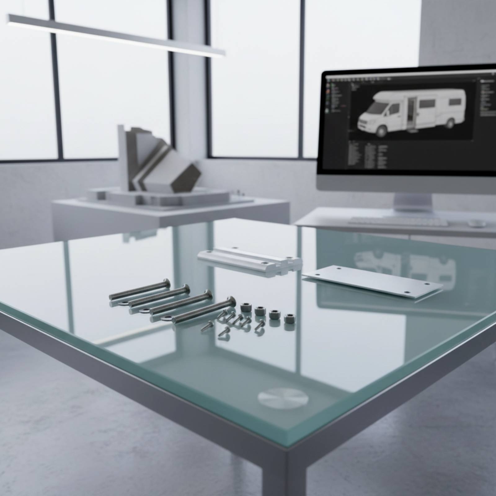 Furniture Hardware For Legs - Draaibare basis met montageplaten 360° °