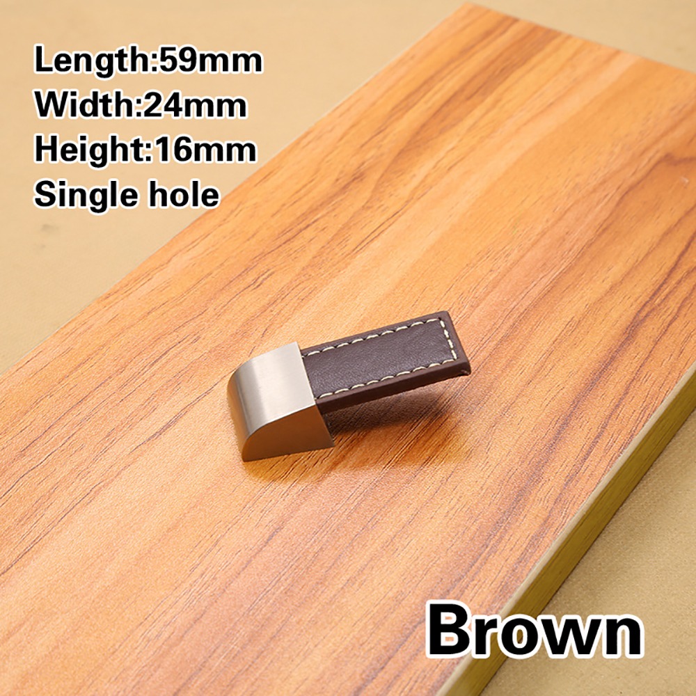 Furniture Hardware In China - 1 Stuks Bruin Zacht Lederen Kastgreep