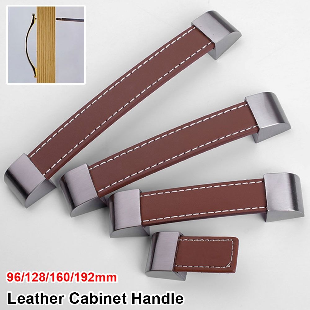 Furniture Hardware In China - 1 Stuks Bruin Zacht Lederen Kastgreep