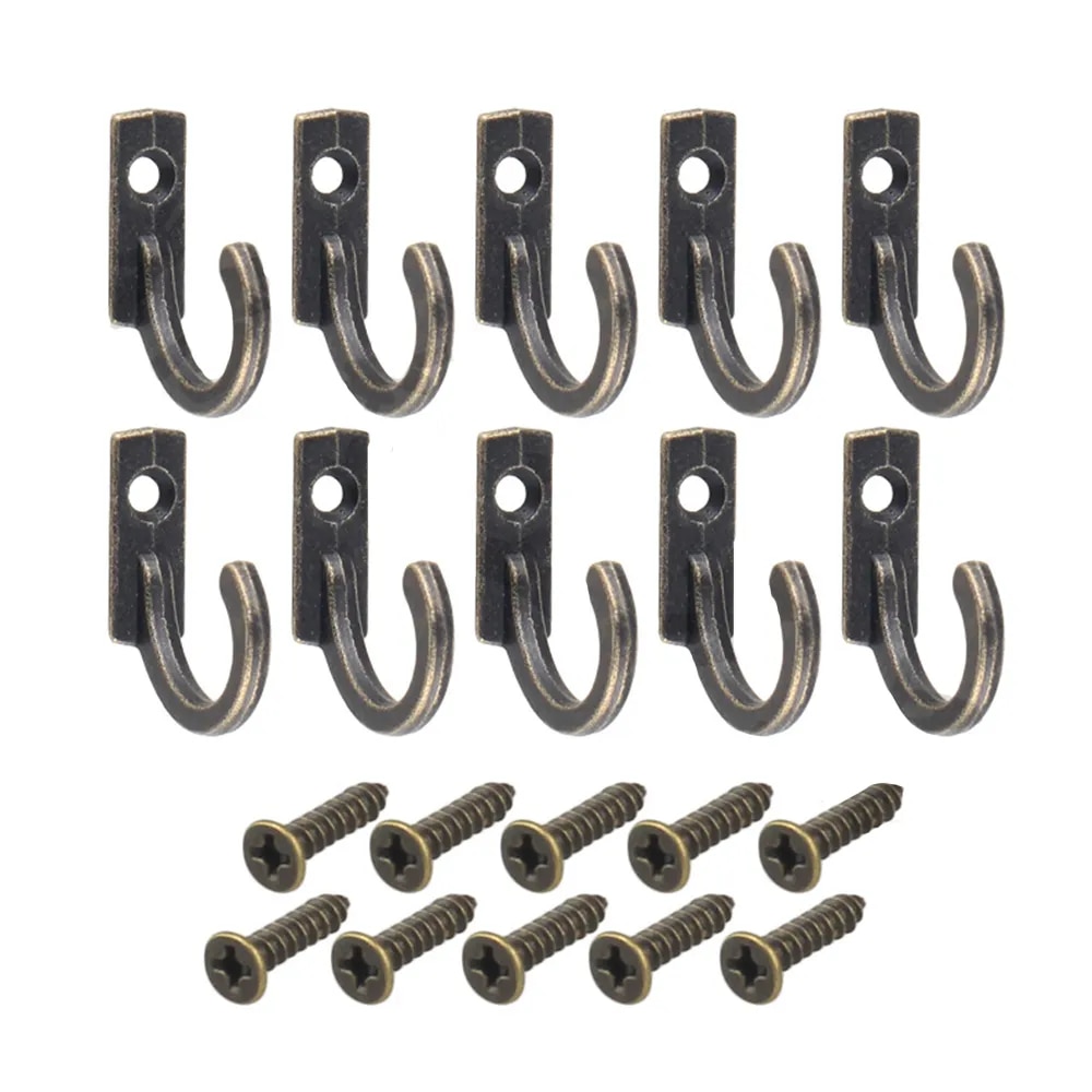 Furniture Hook Hardware - 10 stuks/set vintage haken, wandhanger, gebogen