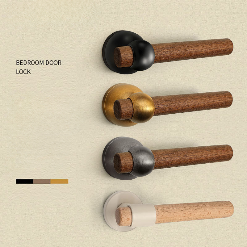 Furniture Hardware In China - Luxe zwarte walnoot deurslot slaapkamer stille